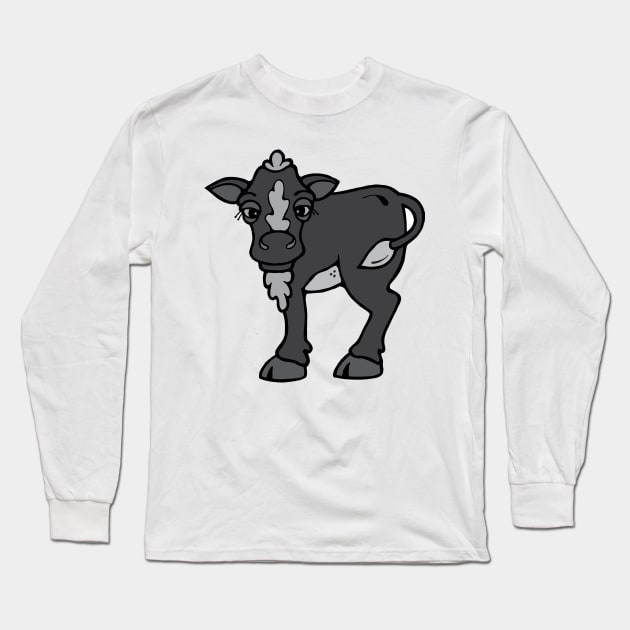 Grey cow Long Sleeve T-Shirt by Made the Cut